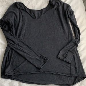 Long sleeve, grey lululemon top.